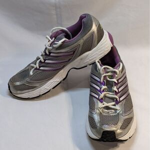 Adidas Adiwear Size 8 Women's Gray‎ Purple Athletic Sneaker Shoes